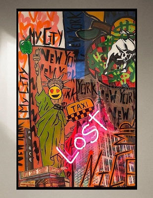 More custom artwork to rep your city. Lost In New York captures the sensation of being lost in the Big Apple’s wonderful streets.