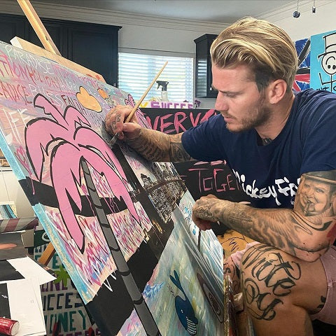 The artistic process behind Art by Mr. Nice. In his own words, "The Studio - Has the same effects on me that I had when I was boxing in the ring. I get to focus, perform and enjoy my self. Two different worlds but the same effect on my mind, Peace."