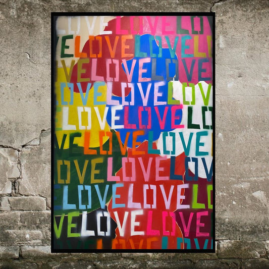 A message of inclusion, compassion and humanity. "LOVE IS COLOR BLIND," a custom piece of art by Mr. Nice.