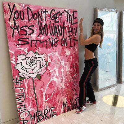 Inspiring art paired with encouraging words for a fitness and lifestyle brand - a great match.
