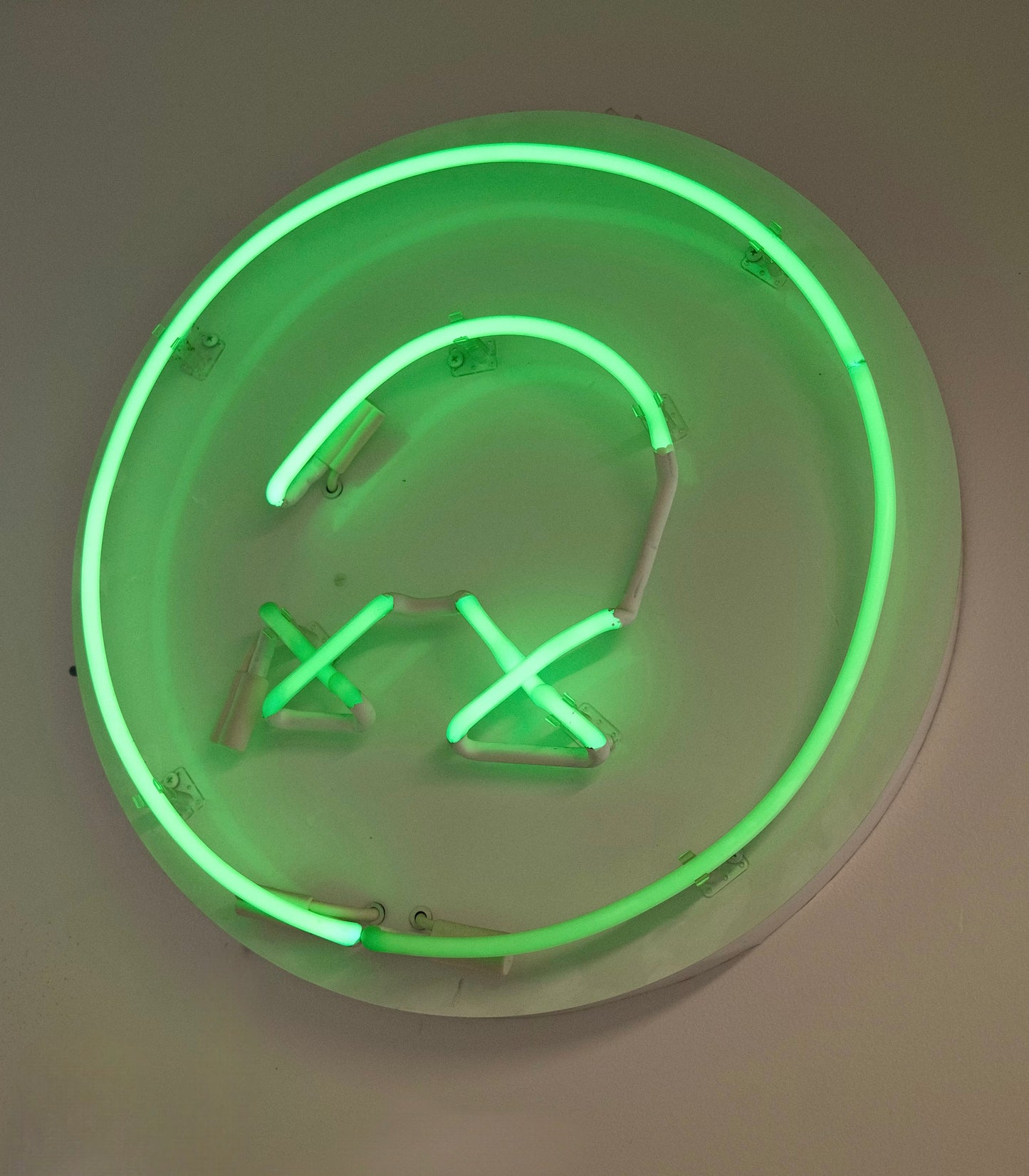 GREEN NEON SMILE FACE $2,800 - ARTBYMRNICE