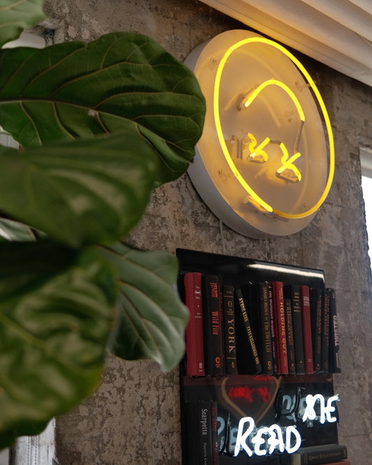 YELLOW NEON SMILE FACE $2,800 - ARTBYMRNICE