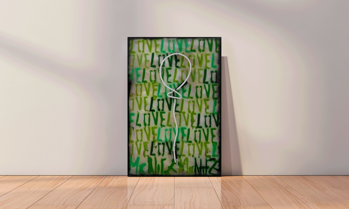 GREEN LOVE NEON BALLOON $3700 - ARTBYMRNICE