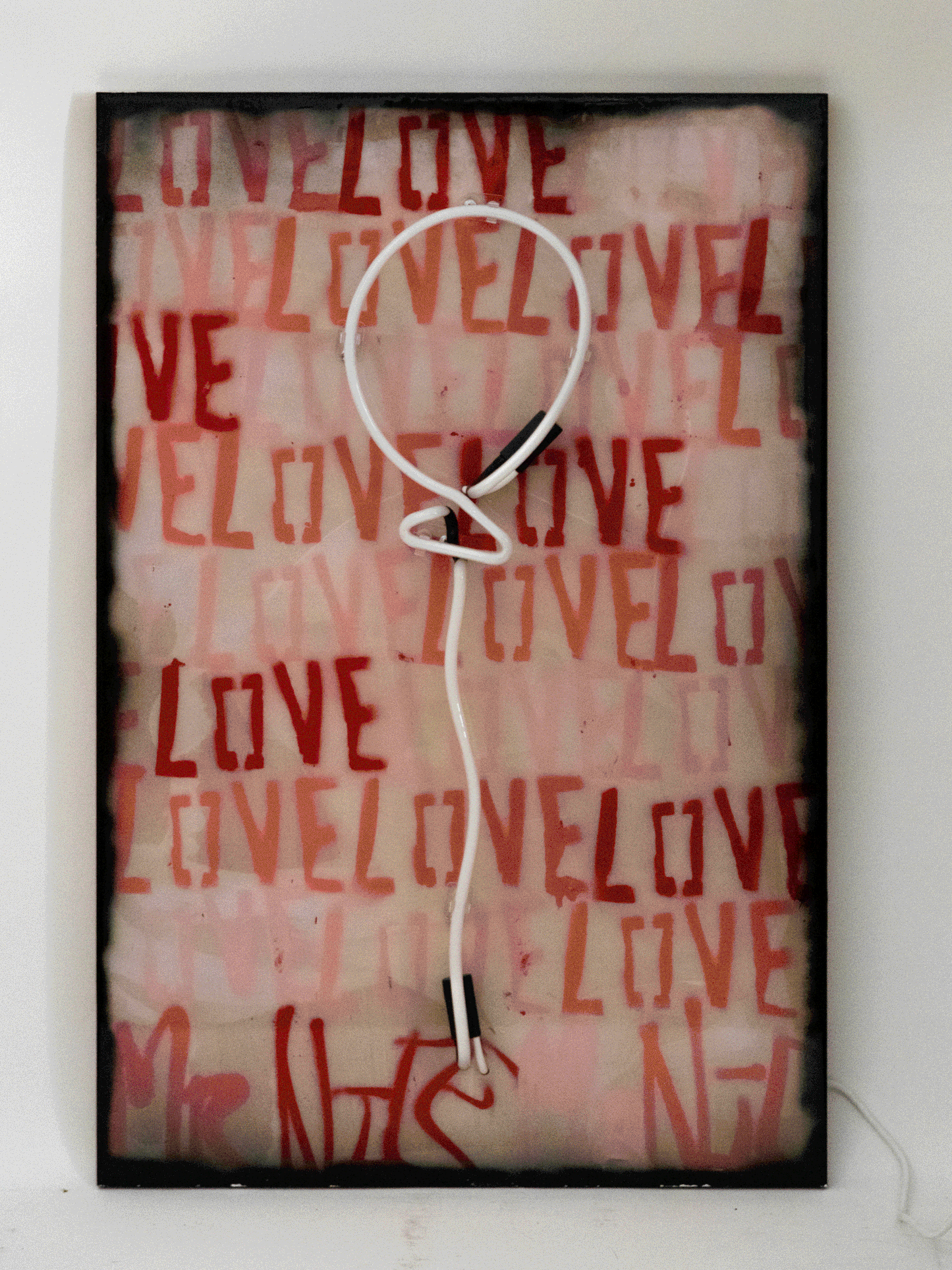 LOVE PINK WITH NEON BALLOON $3700 - ARTBYMRNICE