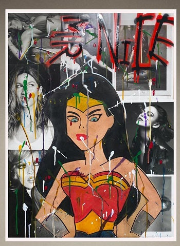 A superhero like no other, Wonder Woman, is rendered strikingly in this piece of custom art by Mr. Nice.